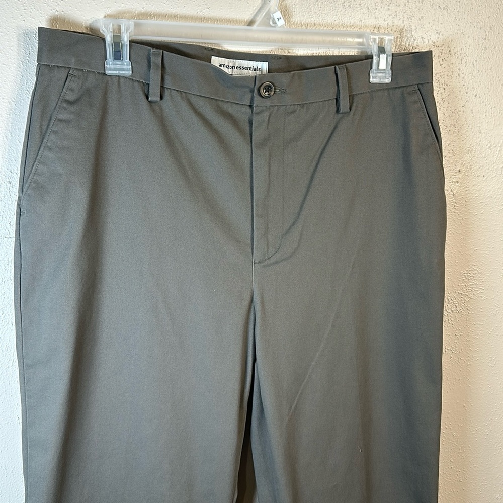 New Slacks Men’s Amazon Essentials Flat Front Mus… - image 2